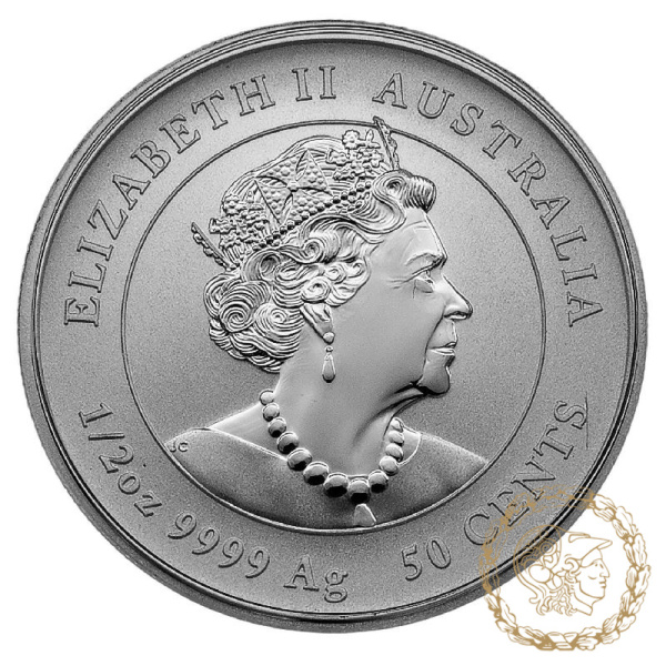Срібна монета 50 центів 2022 Австралія 999 1/2 Oz Рік Тигра