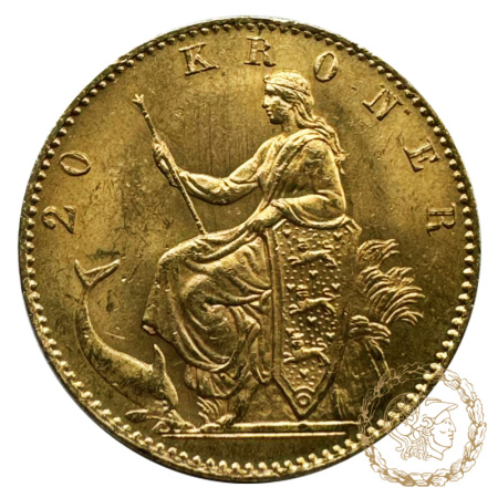 Золота монета 20 крон 1900 рік, Данія. Крістіан IХ