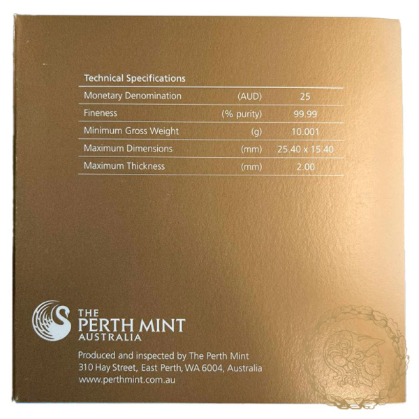 Золотий злиток 10 грам PERTH MINT AUSTRALIA