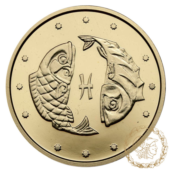  Золота монета 2 гривні 2007 рік, Україна. Риби