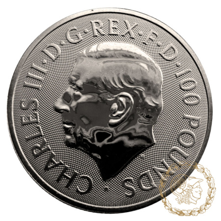 Монета платина 100 фунтів 2023  рік, Великобританія. Бик 