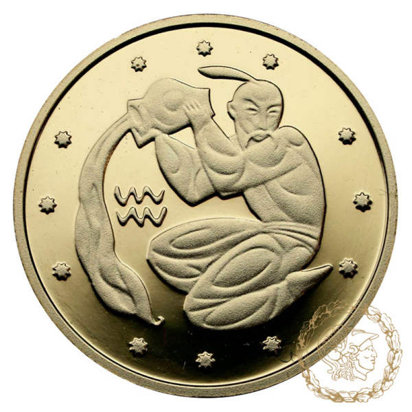 Золота монета 2 гривні 2007 рік, Україна. Водолій