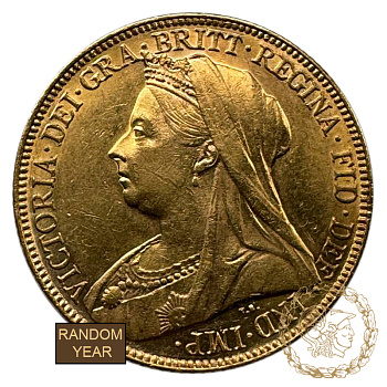 Золота монета 1 фунт Соверен,  Великобританія. Королева Вікторія