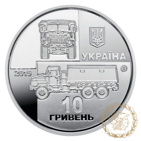 Монета 10 гривень 2019 рік, Україна. КрАЗ-6322 "Солдат"