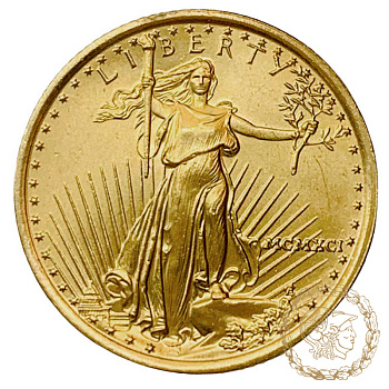 Золота монета 10 доларів 1991 рік, США. Американський Орел.