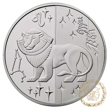 Срібна монета 5 гривень 2008 рік, Україна. Лев