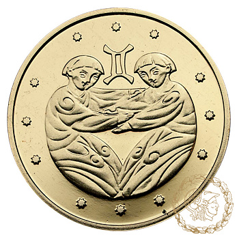 Золота монета 2 гривні 2006 рік, Україна. Близнюки
