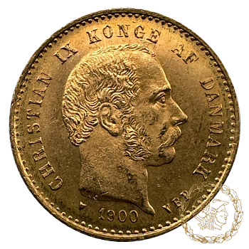 Золота монета 10 крон 1900 рік, Данія. Крістіан IХ