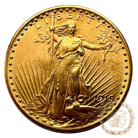 Золота монета 20 доларів 1915 рік, США. Подвійний орел