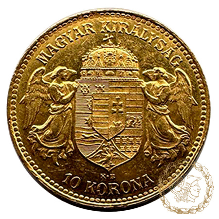 Золота монета 10 крон 1911 рік, Угорщина,