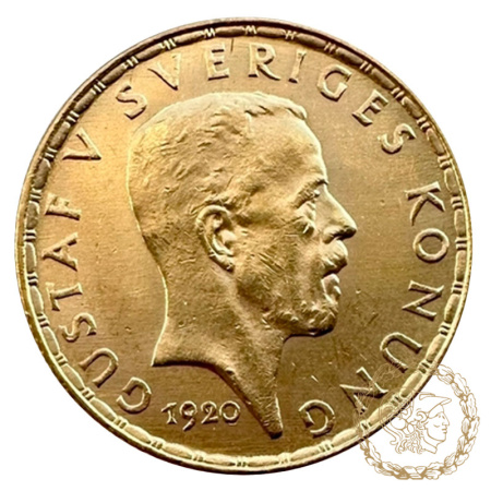 Золота монета 5 крон 1920 рік, Швеція. Густав V