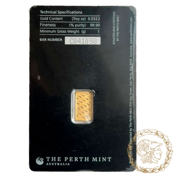 Золотий злиток 1 грам PERTH MINT AUSTRALIA