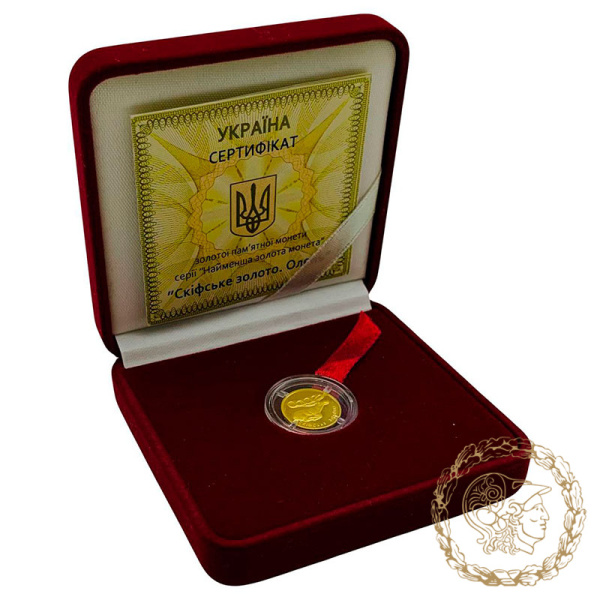 Золота монета 2 гривні 2011 рік, Україна. Скіфське золото. Олень