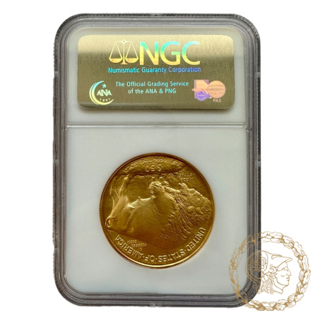 Золота монета 50 доларів 2006 рік, США. Американский бизон в слабі MS 70