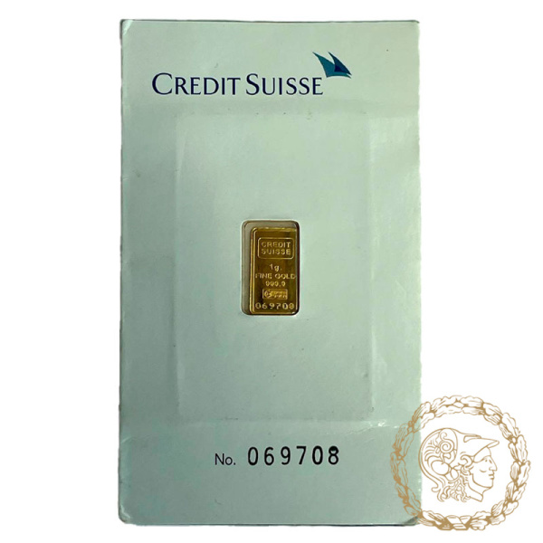 Золотий злиток 1 грам CREDIT SUISSE