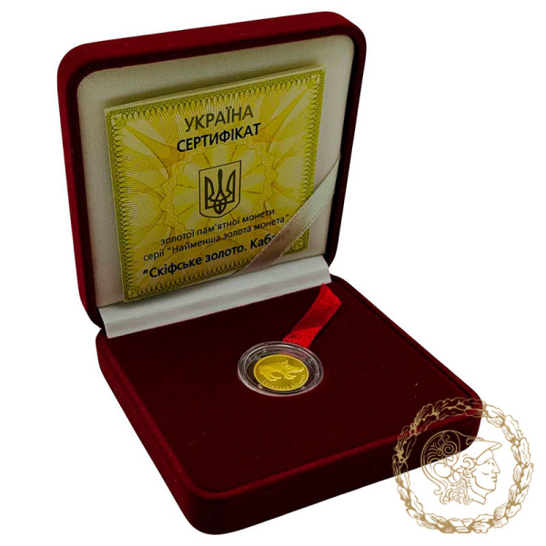 Золота монета 2 гривні 2009 рік, Україна. Скіфське золото. Кабан