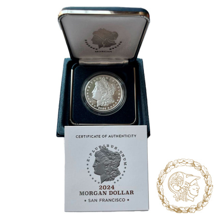 Срібна монета 1 долар 2024 рік, США. Morgan Dollar 2024