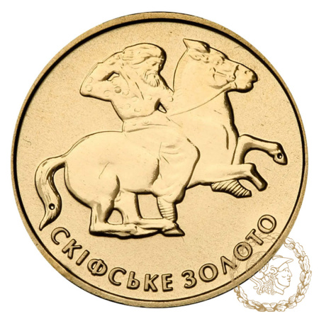 Золота монета 2 гривні 2005 рік, Україна. Скіфське золото (Вершник)