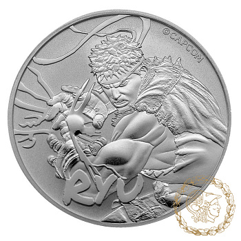 Срібна монета 1 долар 2022 Тувалу 999 1 Oz Ryu (Рю) Street Fighter