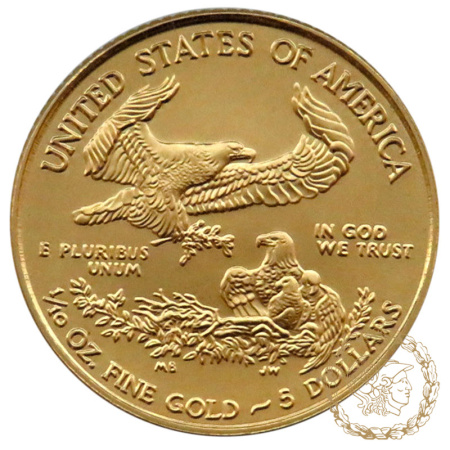Золота монета 5 доларів 2019 рік, США. Американський Орел.