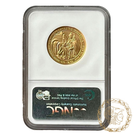 Золота монета 10 доларів 2008 рік, США.  Перші леді - Луїза Адамс (1825–1829)  в слабі MS 70
