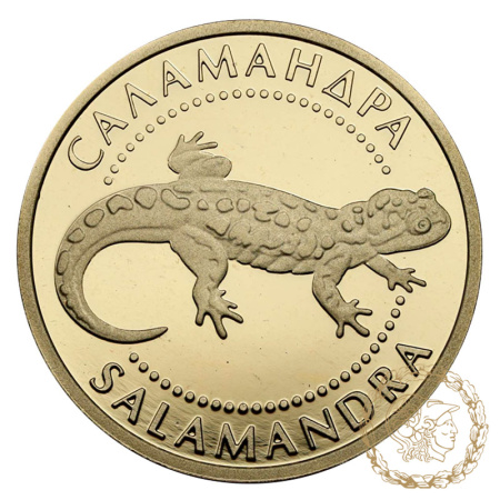 Золота монета 2 гривні 2003 рік, Україна. Саламандра
