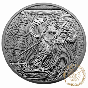 Срібна монета 10 марок 2021 Німеччина 999 2 Oz Германія