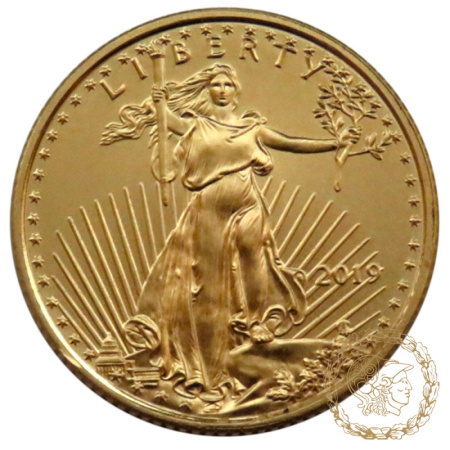 Золота монета 5 доларів 2019 рік, США. Американський Орел.
