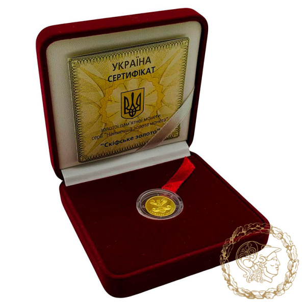 Золота монета 2 гривні 2008 рік, Україна. Скіфське золото (богиня Апі)