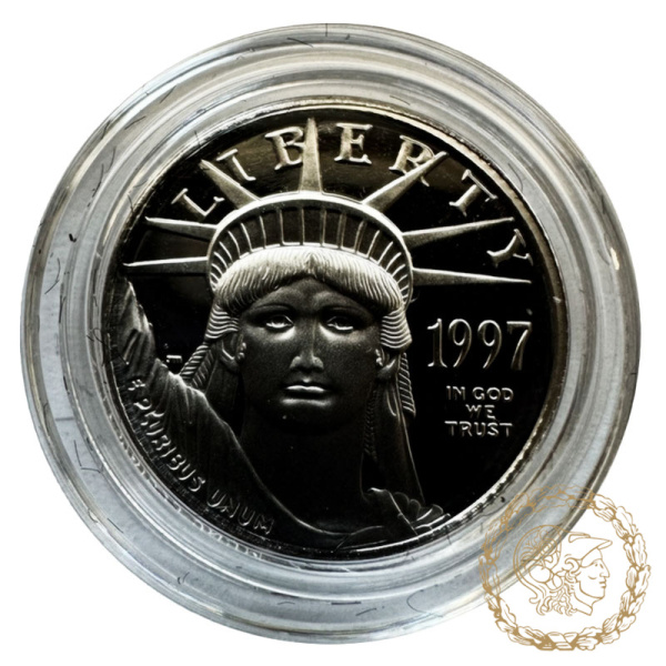 Монета платина 10 доларів 1997 рік, США. Американский Платиновый орел