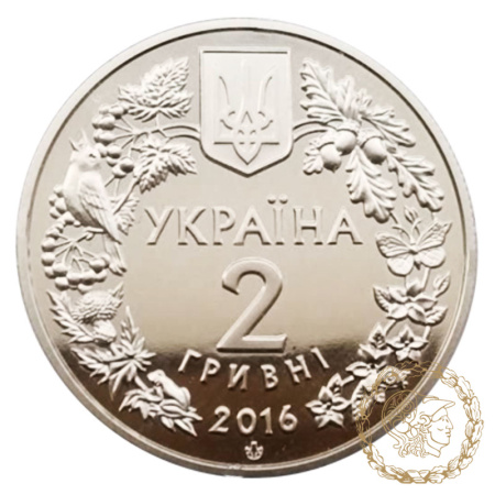 Монета нейзильбер 2 гривні 2016 рік, Україна. Зозулині черевички справжні
