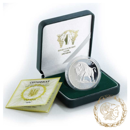 Срібна монета 10 гривень 2003 рік, Україна. Зубр