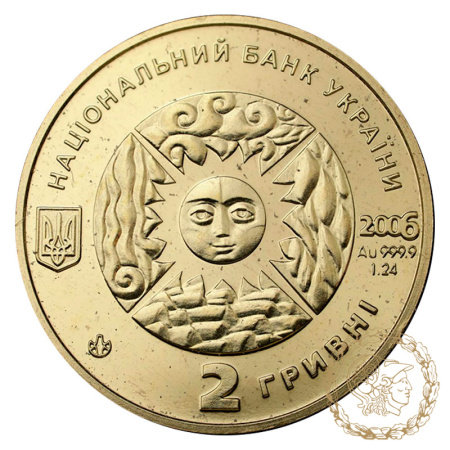 Золота монета 2 гривні 2006 рік, Україна. Телець