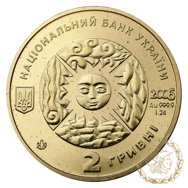 Золота монета 2 гривні 2006 рік, Україна. Телець