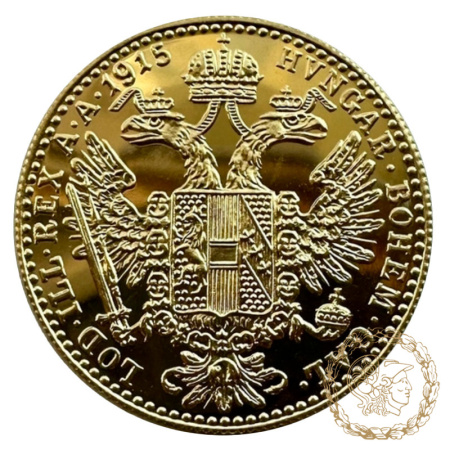 Золота монета 1 дукат 1915 рік, Австрія. 