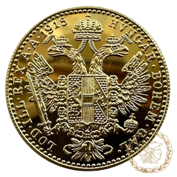Золота монета 1 дукат 1915 рік, Австрія. 