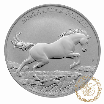Срібна монета 1 долар 2021 Австралія 999 1 Oz Австралійський Брамбі