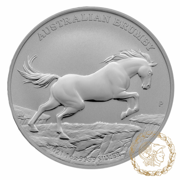 Срібна монета 1 долар 2021 Австралія 999 1 Oz Австралійський Брамбі