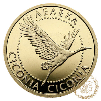 Золота монета 2 гривні 2004 рік, Україна. Лелека