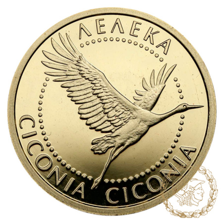 Золота монета 2 гривні 2004 рік, Україна. Лелека