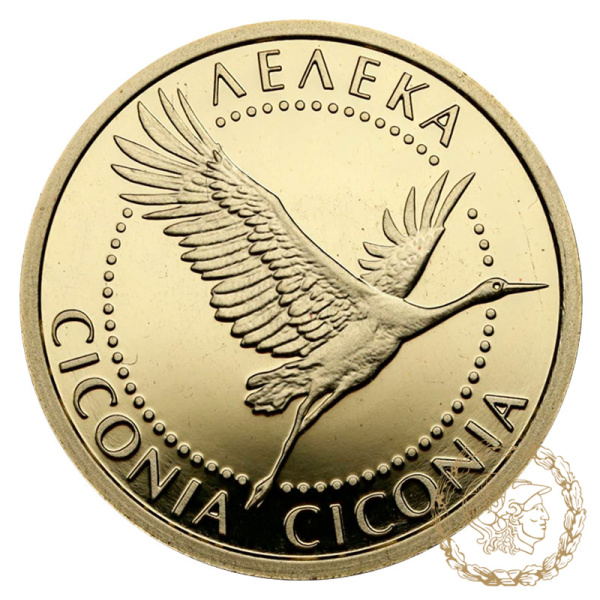 Золота монета 2 гривні 2004 рік, Україна. Лелека