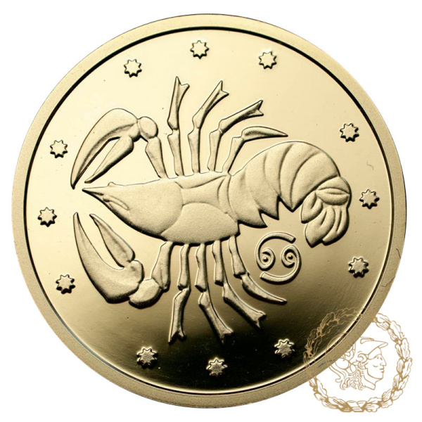 Золота монета 2 гривні 2008 рік, Україна. Рак