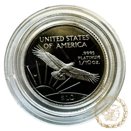 Монета платина 10 доларів 1997 рік, США. Американский Платиновый орел