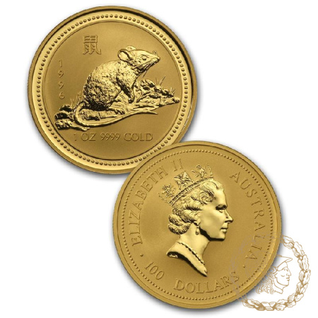 Набір з 12 золотих монет 1996-2007 роки, Австралія. Lunar (Серія I)
