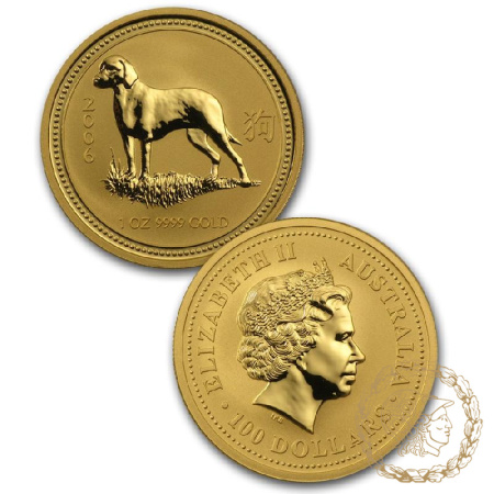 Набір з 12 золотих монет 1996-2007 роки, Австралія. Lunar (Серія I)