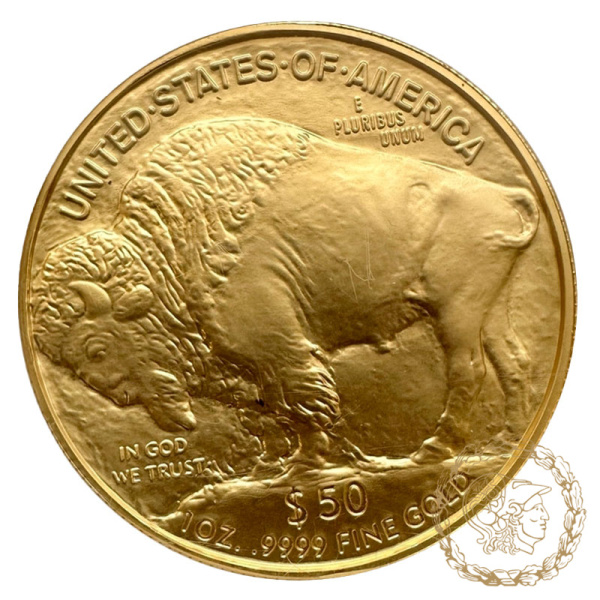 Золота монета 50 доларів 2006 рік, США. Американский бизон в слабі MS 70