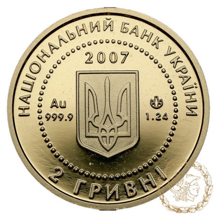 Золота монета 2 гривні 2007 рік, Україна. Байбак