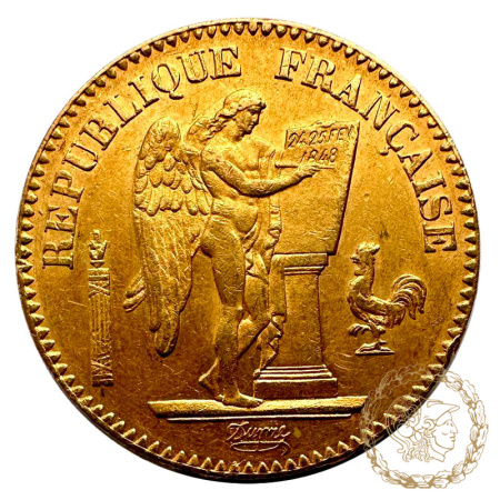 Золота монета 20 франків 1849 рік, Франція. 