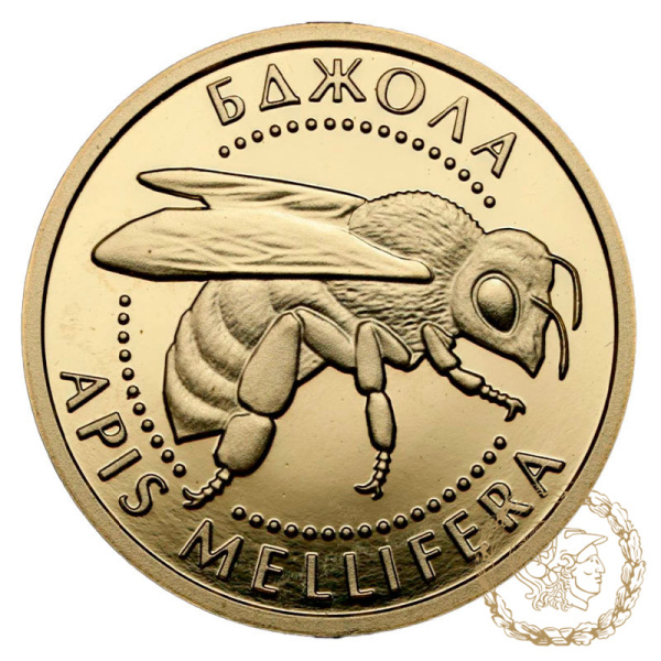 Золота монета 2 гривні 2010 рік, Україна. Бджола