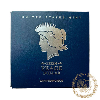 Срібна монета 1 долар 2024 рік, США. Peace Silver Dollar 2024